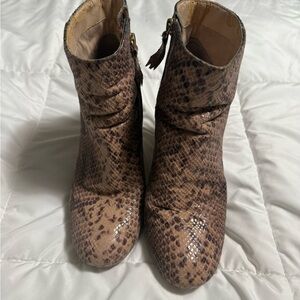 INC International Concepts Snake Print Ankle Booties- size 8